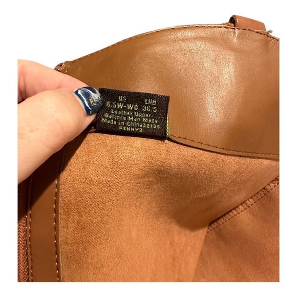 Sam Edelman NWOB Penny Whiskey Leather Riding Boot Size 6.5 Wide Calf - Picture 8 of 11